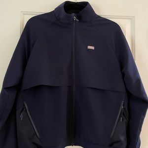 Figs Sydney scrub jacket, navy blue